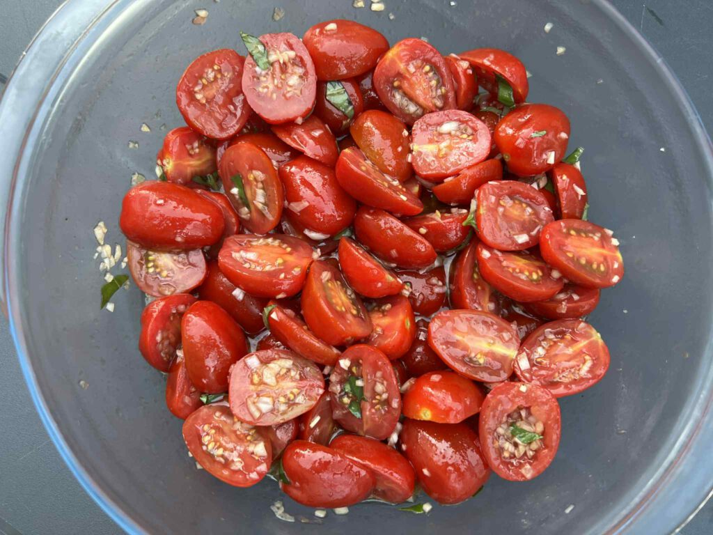 Simpele tomatensalade